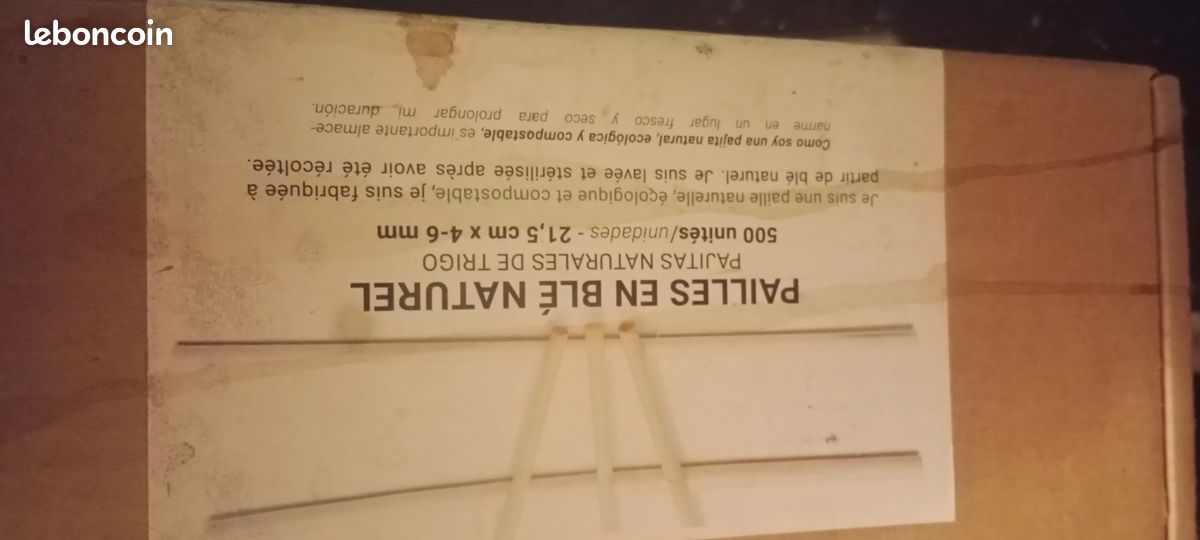 Paille alimentaire en blé naturel (image 1)