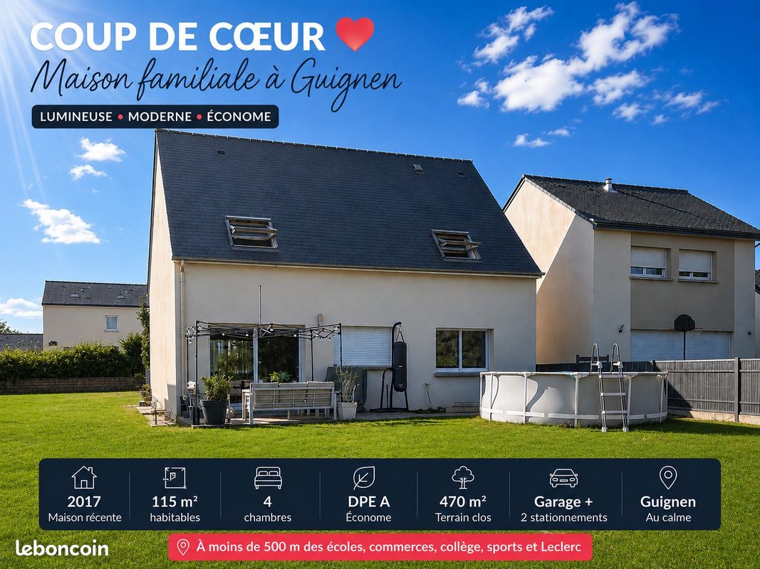 Maison 6 pièces 115 m² · à Guignen · 115 m² · 299 000 €