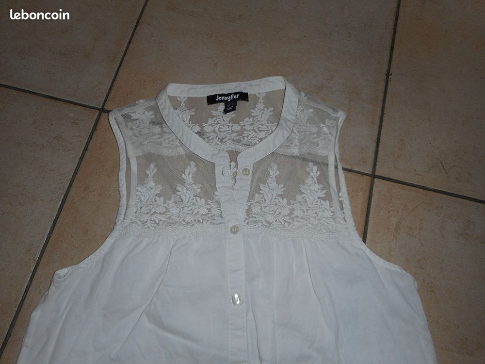 Chemisier sans manches avec dentelle Jennyfer Taille : 32 (katia fille été) (image 2)