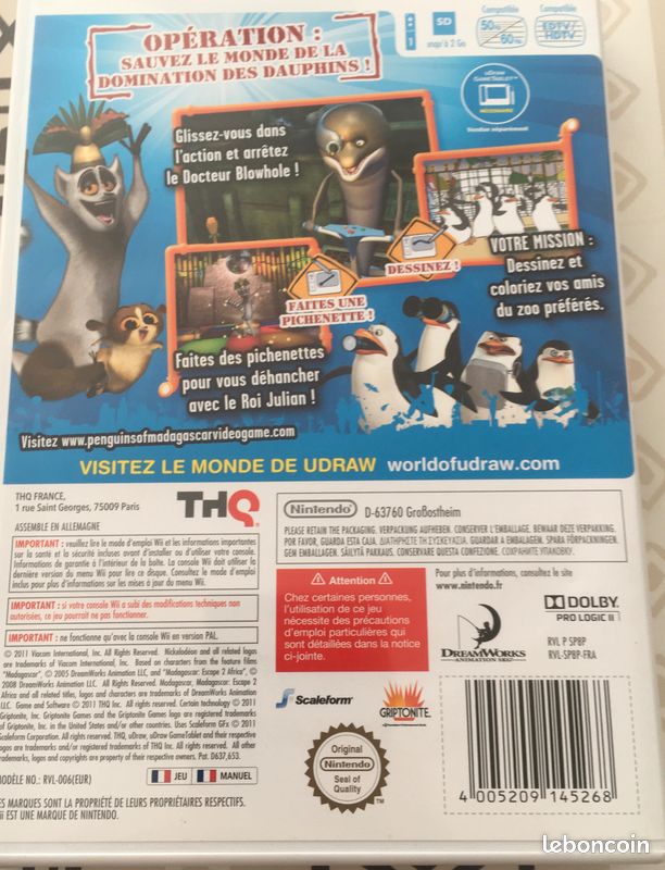 Jeu wiii « Les pinguouins de Madagascar » (image 3)