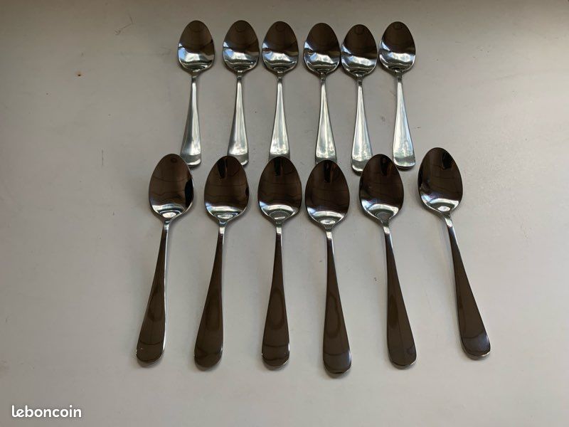Qsbon Lot De 12 Cuillères à Soupe En Acier Inoxydable – 21,1 Cm – Design Simple Et Robuste Pour Cuisine Et Restaurant