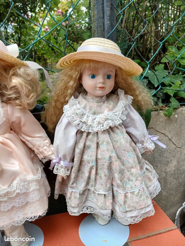 Poupée d'artiste porcelaine doll 40 cm collector vintage