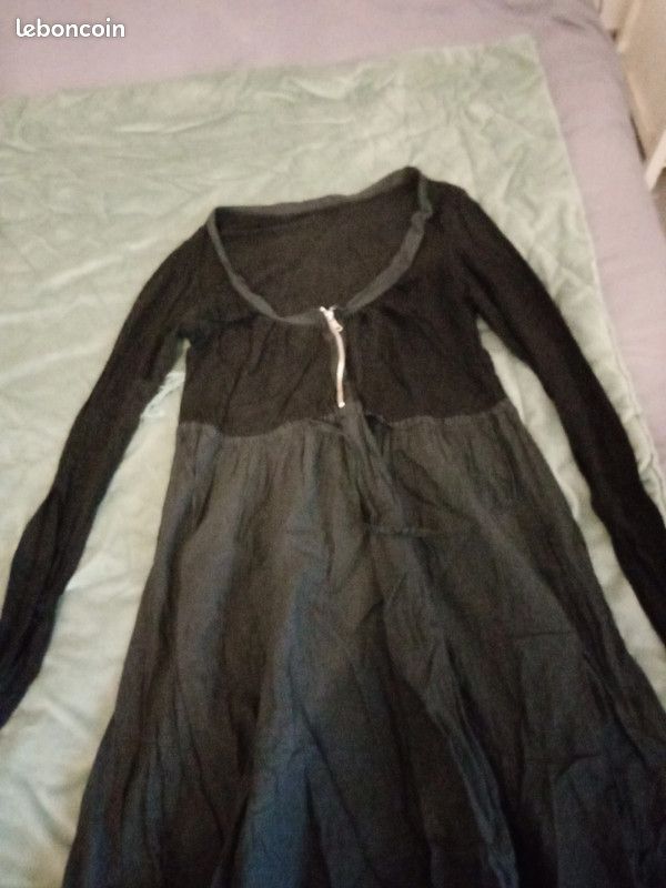 Robe grise noir femme taille 38 (image 2)