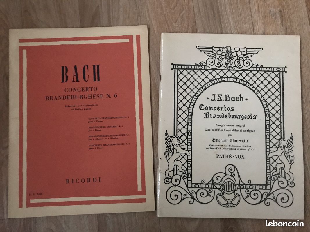 Partitions concertos brandebourgeois Bach (image 1)