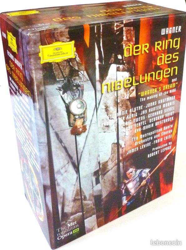 Coffret 8 DVD : Intégrale du Ring de WAGNER au MET de New York / Robert Lepage / James Levine, Fabio Luisi / Jonas Kaufmann, Bryn Terfel, Deborah Voigt, Jay Hunter Morris / Deutsche Grammophon (image 1)