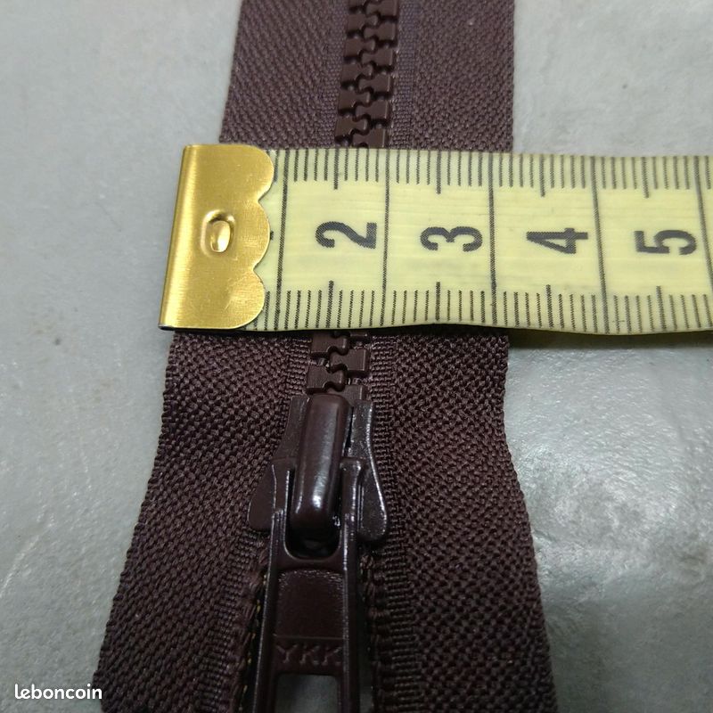 Lot 2 fermetures éclair marron foncé 18 et 14 cm (image 5)