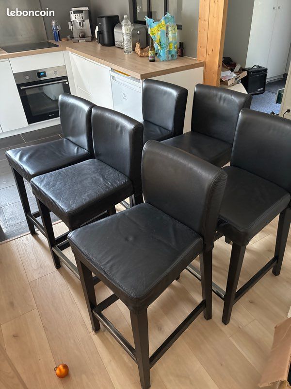 6 Tabourets de bar henriksdal IKEA (image 1)