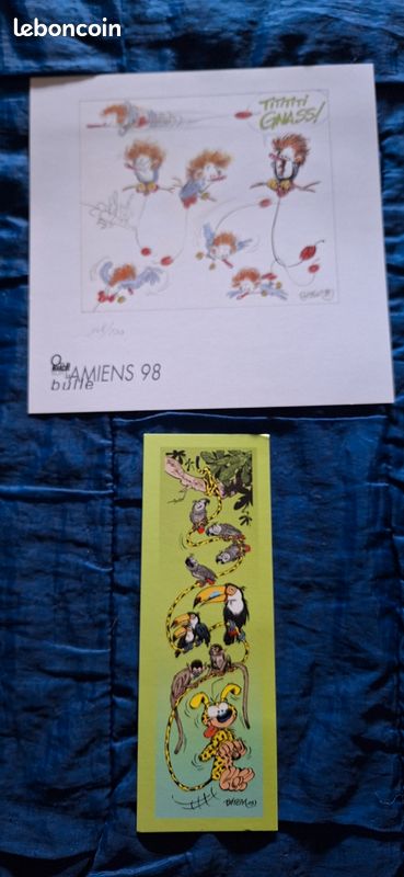 1 ex libris + 1 marque page MARSUPILAMI de Batem (image 1)