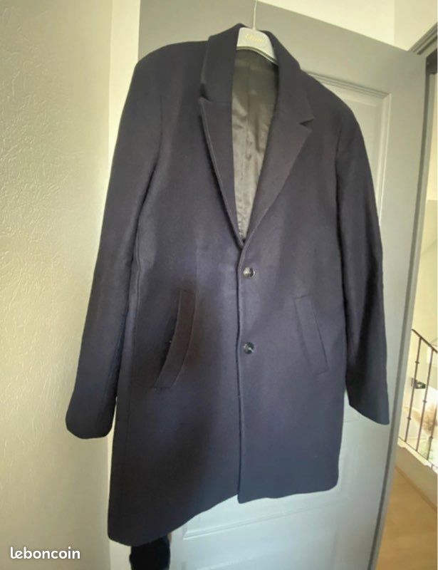 Manteau bleu marine Zara Homme Vêtements