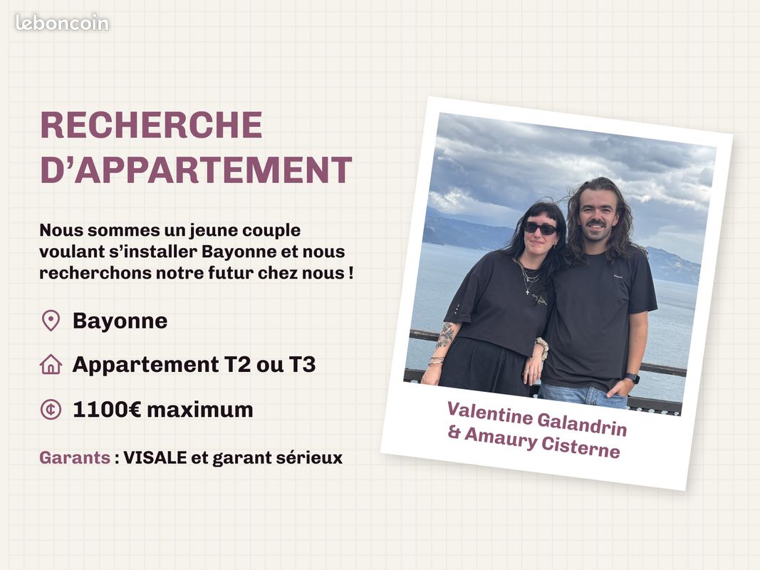 Appartement 2 pièces 50 m² · à Bayonne · 50 m² · 1 000 €/mois