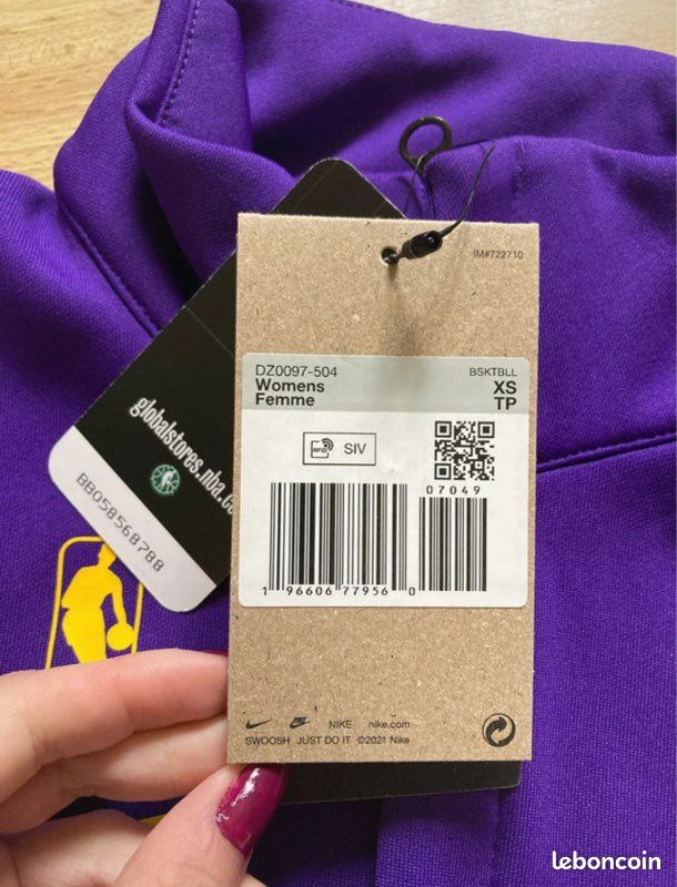Veste sport lakers femme XS Vêtements