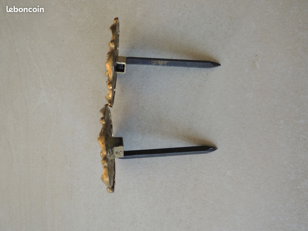 2 anciens cache clou, rosace pour tableau (image 2)