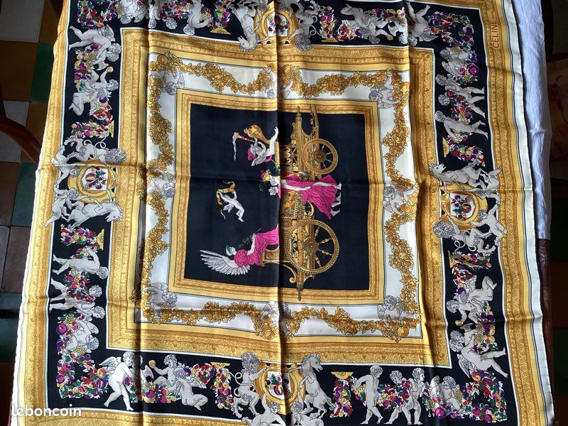 Foulard carré Céline 85x85 soie (image 1)