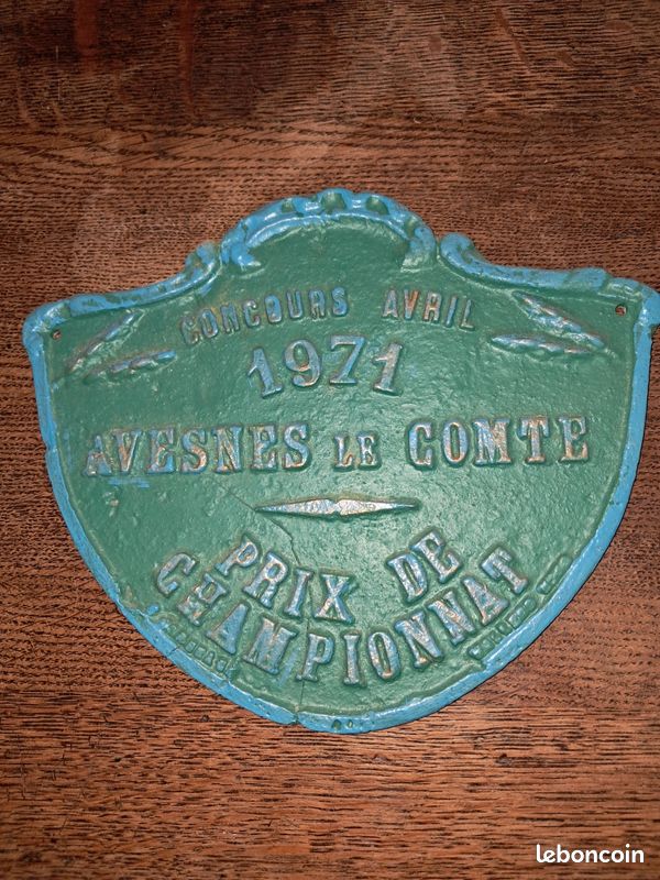 Plaque Chevaux - 3ème Prix Coupe Nationale NEYRON - 1971