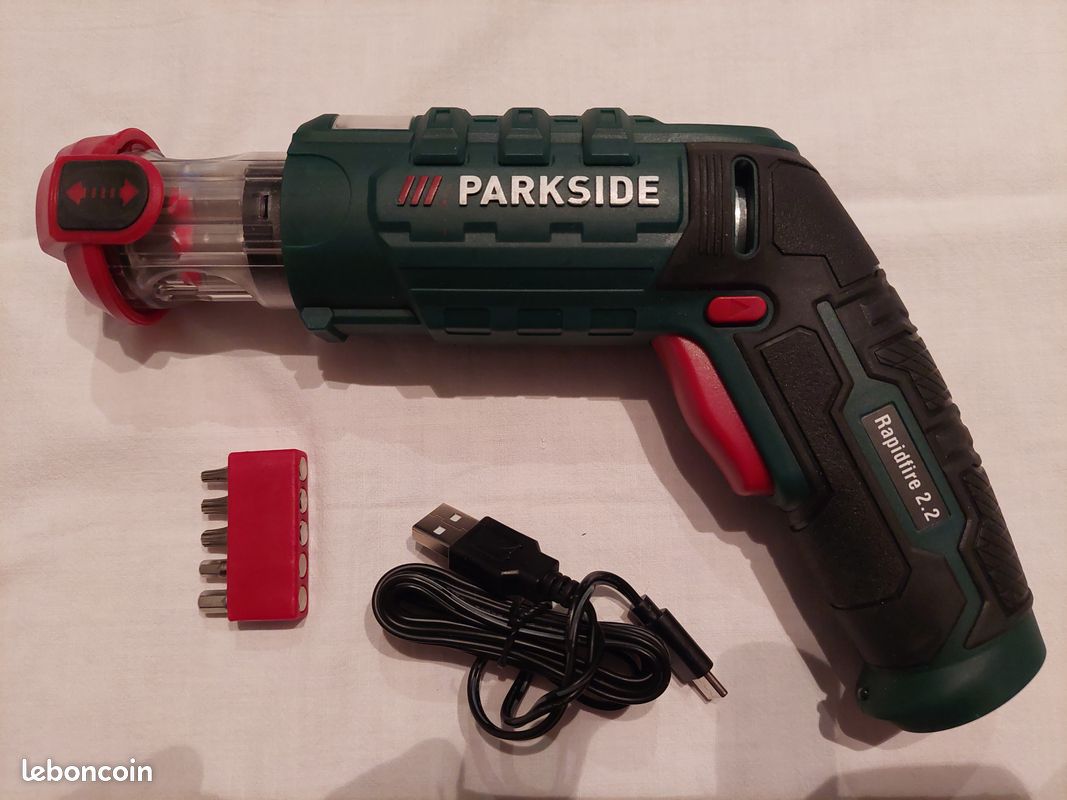 Visseuse Devisseuse Parkside tourne vis sans fil multi-embouts * Etat neuve, 14 embouts, chargeur (image 2)