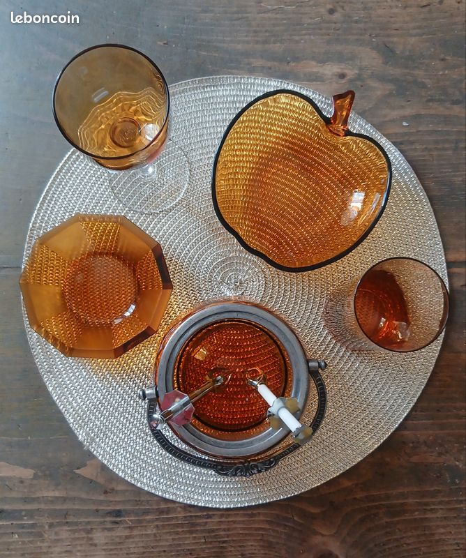 Bonbonnière verres coupelles ambré ( a partir de 12) (image 5)