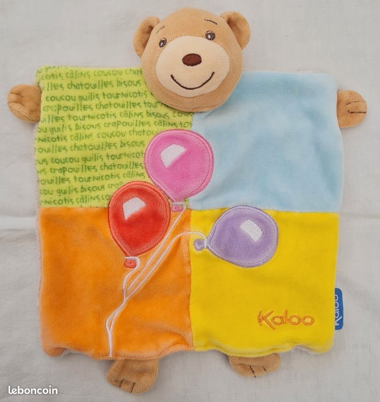 Doudou plat ours marionnette- Ballons - Kaloo - Jeux & Jouets