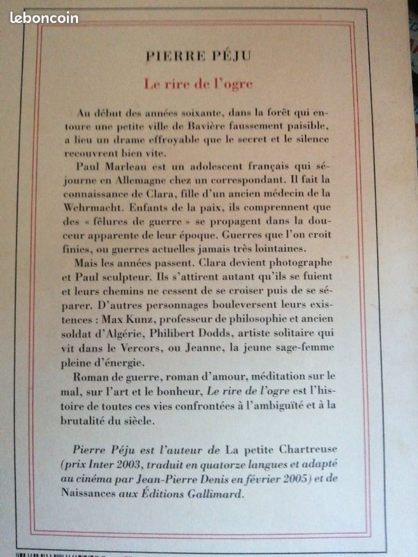Le rire de l'ogre-Pierre Péju (image 2)