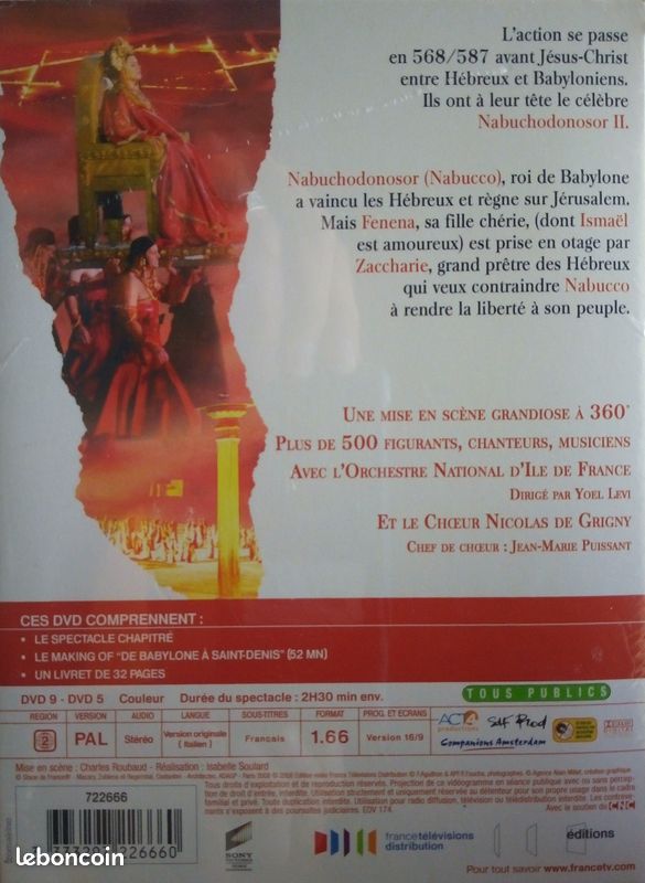 Coffret 2 DVD "Nabucco" opéra de Verdi au Stade de France (image 2)