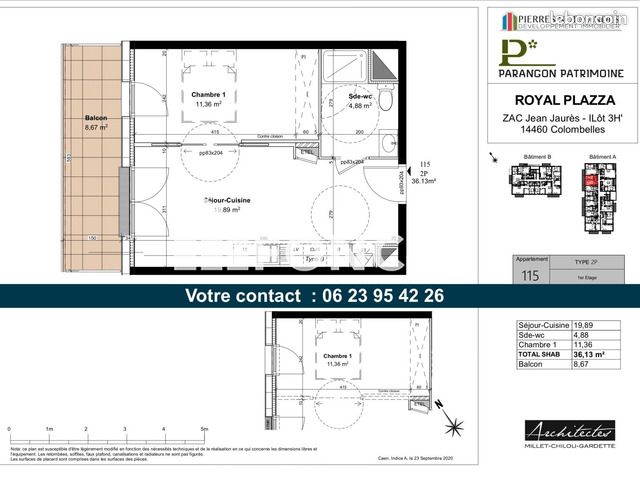 Appartement 2 pièces 36 m² · à Colombelles · 36 m² · 520 €