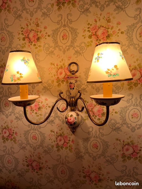 Lustre + appliques en porcelaine (image 2)