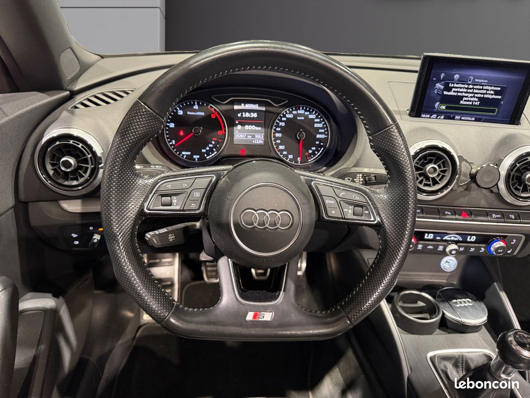 AUDI A3 CABRIOLET 2.0 TDI 150 S Line Garantie 12 mois Sièges chauffants Capote acoustique Roue de secours (image 10)