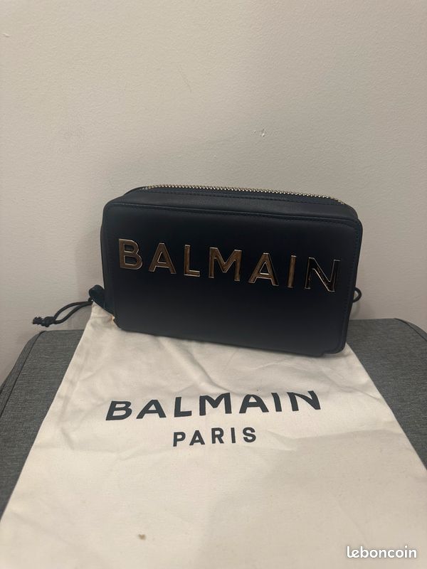 Pochette En Cuir Noir Balmain X H&M - Collector Neuve étiquetée - Soirée/cocktail