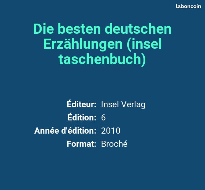 Die besten deutschen Erzählungen (insel taschenbuch) (image 2)