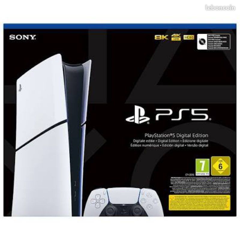 PS5 Slim digitale avec 2 manettes (image 1)