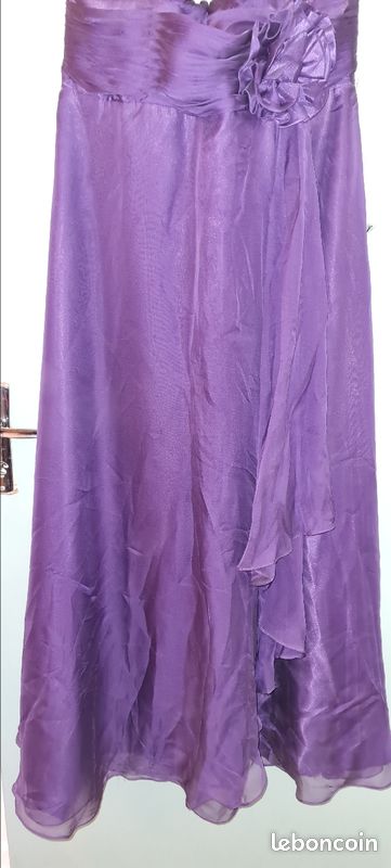 Robe bustier violette de cocktail neuve grande taille (image 8)