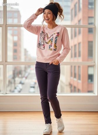 Pull Minnie Mouse Primark Rose Fille 3-4 Ans - Très Bon état