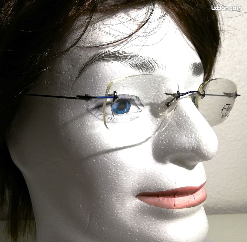 Lunettes Vintage Sans Monture Flair Jet Set 641 - Bleu Argenté - Métal - Neuf Sans étiquette - Allemagne
