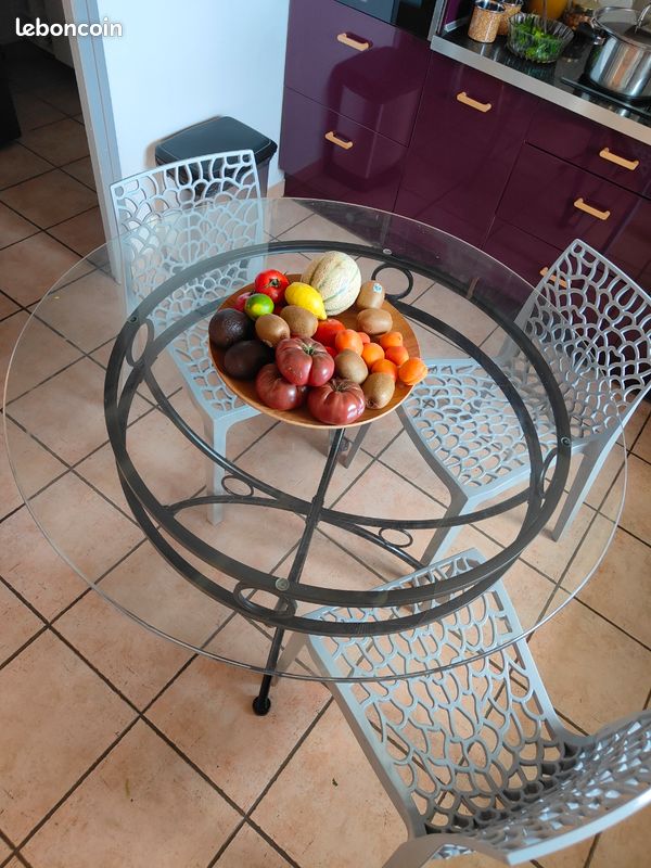 Table ronde en verre (image 2)