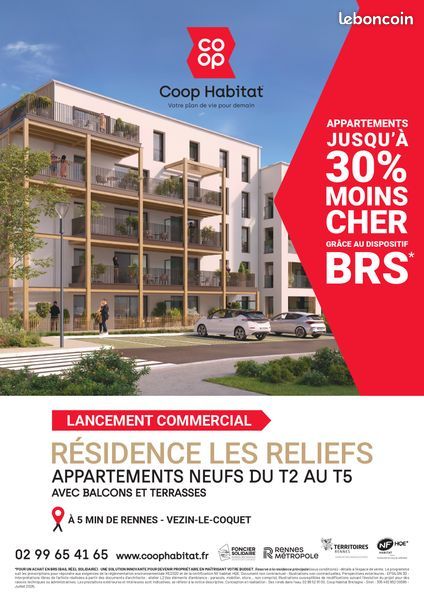 Appartement 5 pièces 103 m² · à Vezin-le-Coquet · 103 m² · 282 000 €