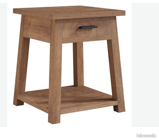 Lot de 2 tables de chevet ou tables d'appoint non déballées Tribesigns aspect bois (image 1)