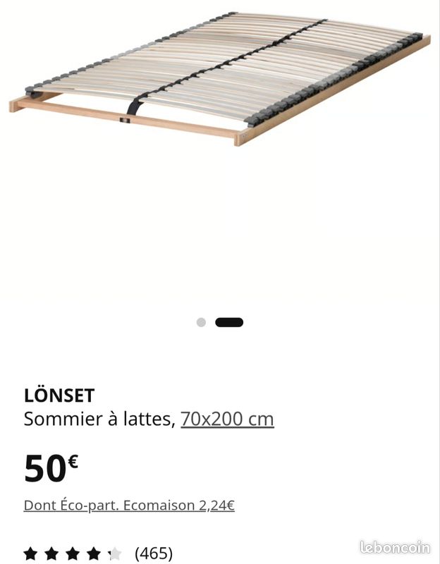 Lit Ikea Tyssedal 140x200 (image 3)