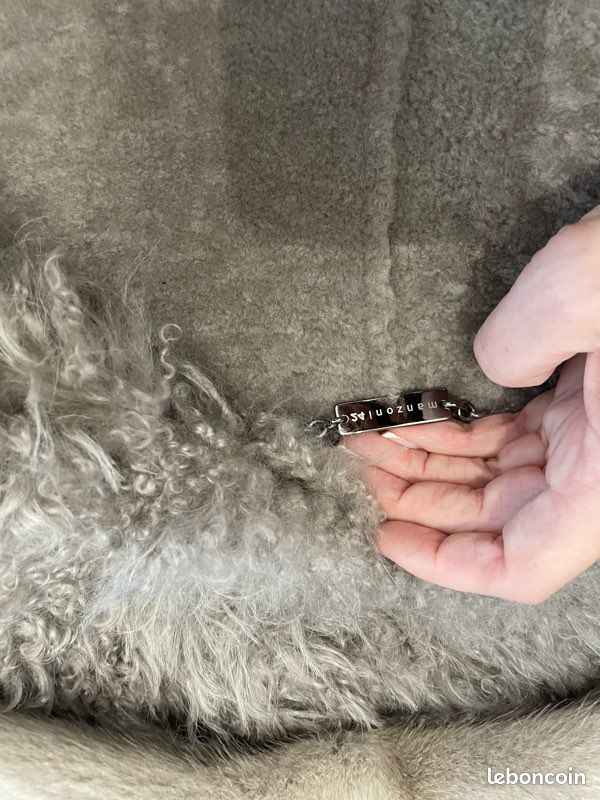 Manteau en fourrure avec une capuche en laine Manzoni 24 (image 13)