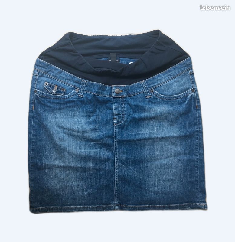 Vêtement Grossesse Jupe Grossesse Jean Jupe Jeans Grossesse Maternite Vêtements