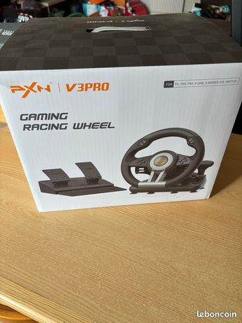 Volant PXN V10 Pour PC - Noir, Ouvert Jamais Utilisé, Superbe état