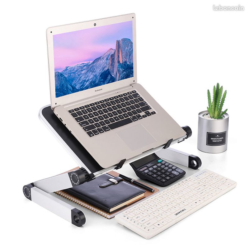 Support de Bureau Réglable pour Ordinateur Portable 40x26cm (image 1)