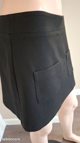 Jupe Courte Promod - Noir Et Blanc - Taille 38 - Style Mini - Occasion Bon état