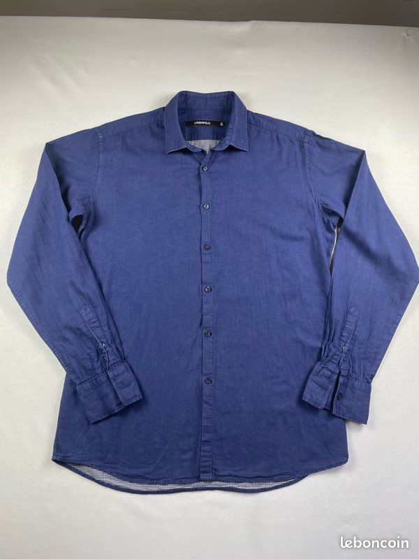 Chemise Lagerfeld bleu 100% coton taille 41 Xl homme (image 1)