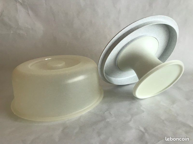 Neuf- Ensemble grand compotier magique : socle + grand plat de présentation cloché, Tupperware (image 4)