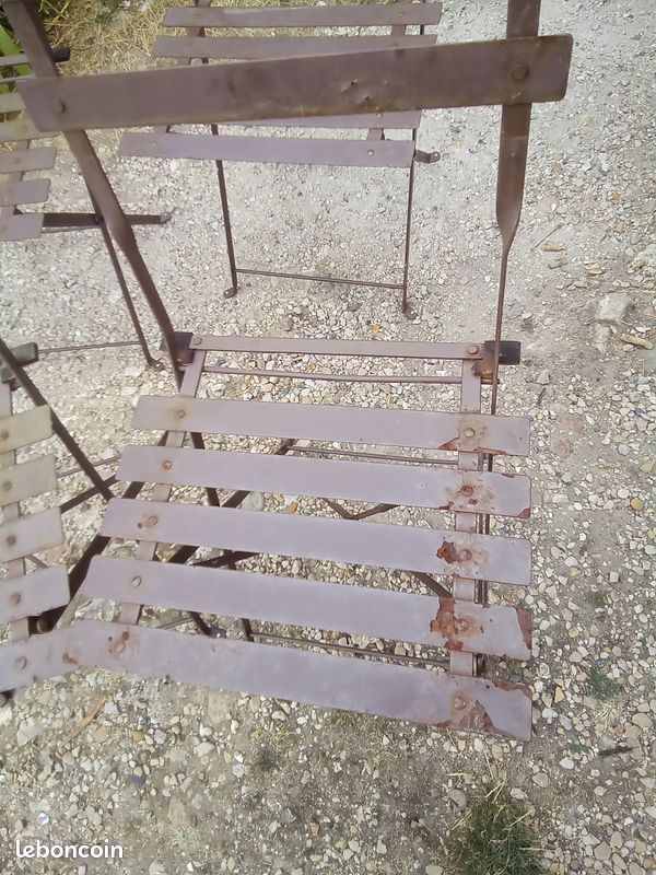 2 chaise de terrasse en métal pliante (image 3)