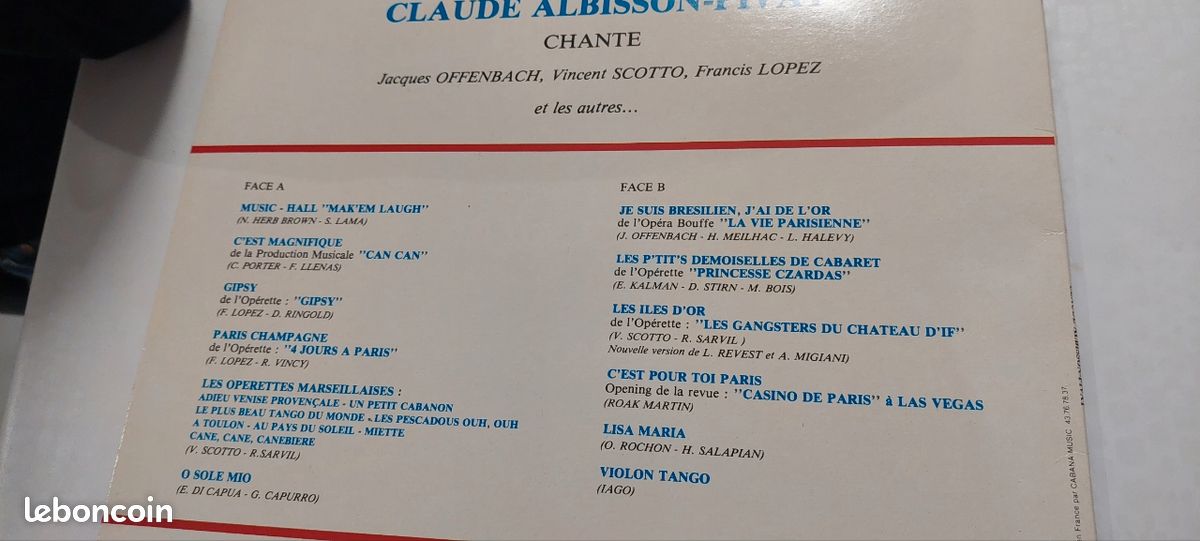 Vinyle " Claude Albisson-Pivat " (image 3)