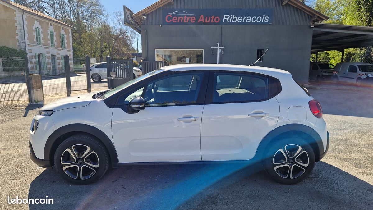 Citroen C3 société 100 cv 2021 71000 km GPS Propre 6658 euros HT (image 1)