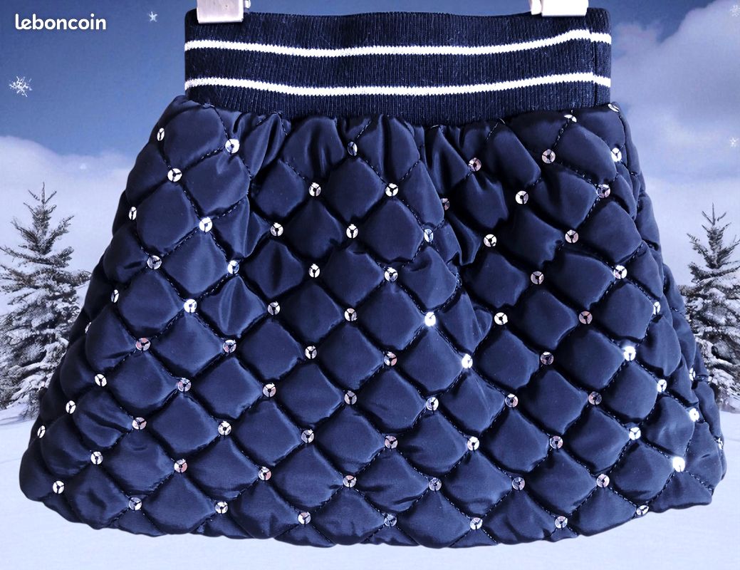 Chicaprie ensemble 4p bébé fille noir ornements fantaisies métal