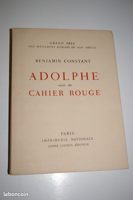 Adolphe suivi du cahier rouge (image 1)