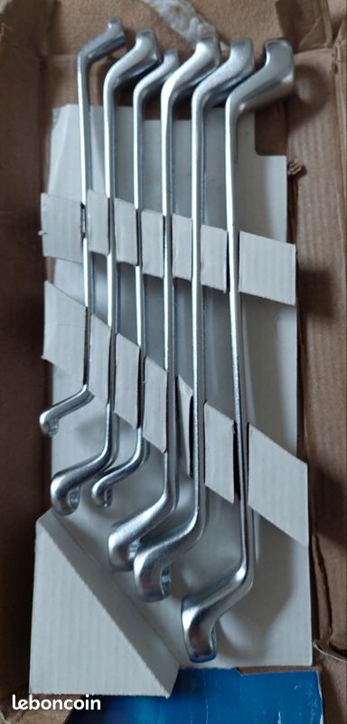 Clé polygonale double - extra plate - acier au chrome-vanadium - douze