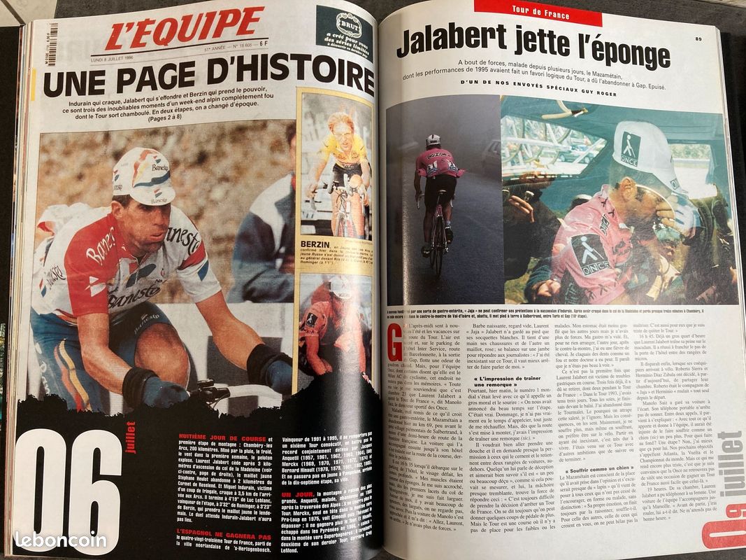 Vélo Jalabert Compagne Livres L'Equipe Des Années 1996 -1997 2003